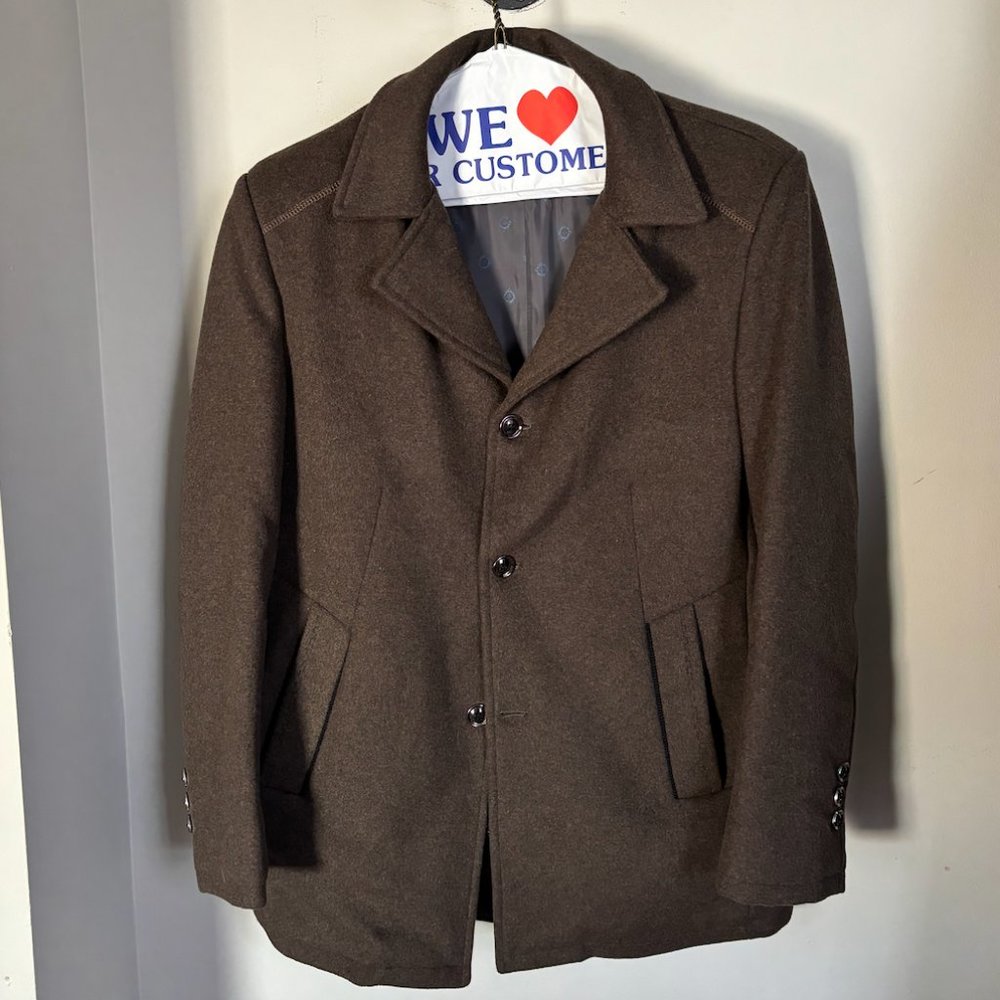NWOT - Yik Ailong Men's Brown Classic Coat/Jacket - Size XL